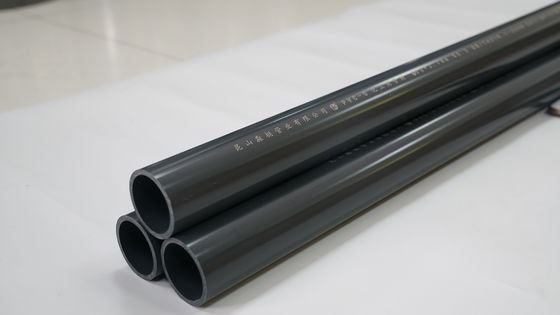 Food Grade Gray Plastic Pipe OEM Dark Grey PVC Pipe 100mm-6m Length