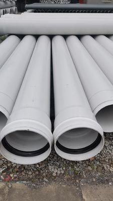 100mm-6000mm Grey PVC Pipe Round Grey Plastic Pipe Fittings