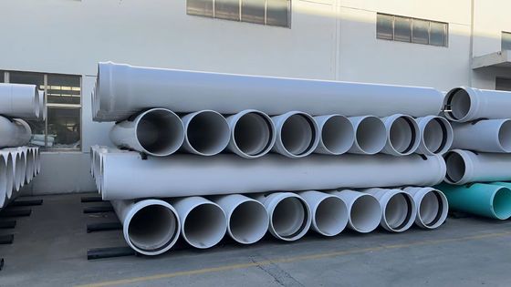100mm-6000mm Grey PVC Pipe Round Grey Plastic Pipe Fittings